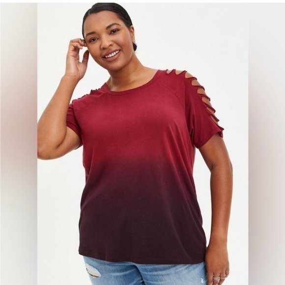 torrid Tops - Torrid Classic Fit Burgundy Top 100% Cotton 5X NWT